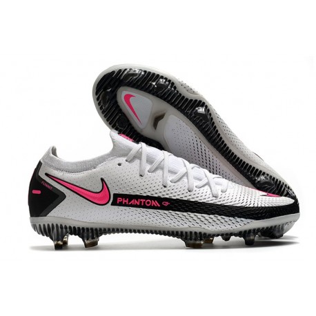 Chaussure Nouvel Nike Phantom GT Elite FG Blanc Rose Noir