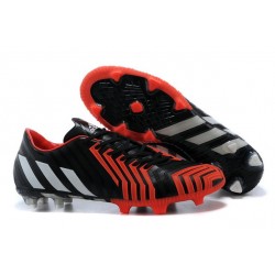 Nouvelle Adidas Pas Cher Chaussures Predator Instinct FG Noir Blanc Rouge