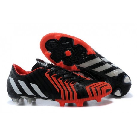 Nouvelle Adidas Pas Cher Chaussures Predator Instinct FG Noir Blanc Rouge