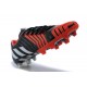 Nouvelle Adidas Pas Cher Chaussures Predator Instinct FG Noir Blanc Rouge