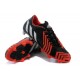 Nouvelle Adidas Pas Cher Chaussures Predator Instinct FG Noir Blanc Rouge