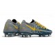 Nike Crampons Football Phantom GT Elite FG Bleu Gris Jaune