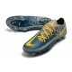 Nike Crampons Football Phantom GT Elite FG Bleu Gris Jaune