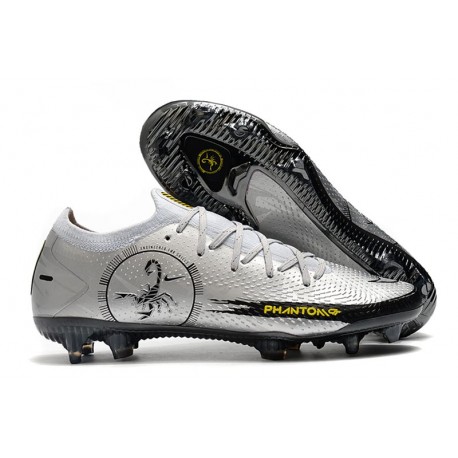 Nike Crampons Football Phantom GT Elite Scorpion FG Argent Noir