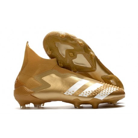 Nouvelles adidas Predator Mutator 20+ FG - Or Metallique Blanc