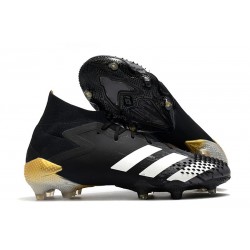adidas Predator Mutator 20.1 FG Crampon - Noir Blanc Or Metallique