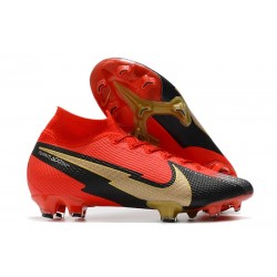 Crampon Nike Mercurial Superfly VII Elite FG Rouge Noir Or