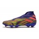 adidas Chaussures Foot Nemeziz 19+ FG Encre Energie Rose Signal Vert