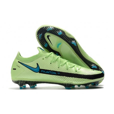 Nike Crampons Football Phantom GT Elite FG Impulse - Vert Bleu