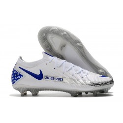 Nike Crampons Football Phantom GT Elite FG Blanc Bleu