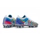 Nike Crampons Football Phantom GT Elite 3D FG Blanc Bleu Rose Jaune