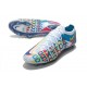 Nike Crampons Football Phantom GT Elite 3D FG Blanc Bleu Rose Jaune