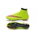 2015 Nike Mercurial Superfly 4 FG Crampons de Football Volt Hyper Rose Noir