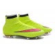 2015 Nike Mercurial Superfly 4 FG Crampons de Football Volt Hyper Rose Noir