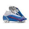 Chaussures Nike Mercurial Superfly VIII Elite FG Bleu Rouge Blanc