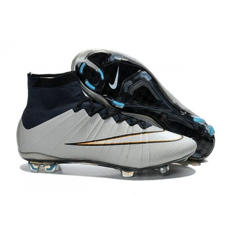 Nouveau Chaussure de Football Nike Mercurial Superfly CR FG Argent Blanc Hyper Turquoise Noir