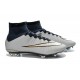 Nouveau Chaussure de Football Nike Mercurial Superfly CR FG Argent Blanc Hyper Turquoise Noir