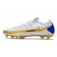 Chaussure Nouveau Nike Phantom GT Elite FG Blanc Or Bleu