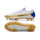 Chaussure Nouveau Nike Phantom GT Elite FG Blanc Or Bleu
