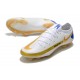 Chaussure Nouveau Nike Phantom GT Elite FG Blanc Or Bleu