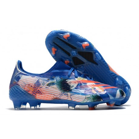 adidas X Ghosted.1 FG Crampons Bleu Rouge