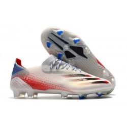 adidas X Ghosted.1 FG Crampons Argenté Noir Rouge