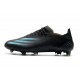 adidas X Ghosted.1 FG Crampons Superstealth - Noir Bleu cyan