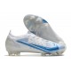 Chaussure Nike Mercurial Vapor XIV Elite FG Blanc Bleu