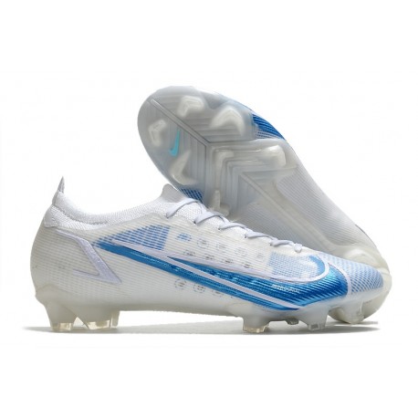 Chaussure Nike Mercurial Vapor XIV Elite FG Blanc Bleu