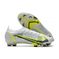 Nike Mercurial Vapor XIV Elite FG Silver Safari - Blanc Noir Argenté Jaune Fluo