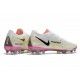 Crampons Foot Nike Phantom GT2 Elite FG Blanc Noir Carmin Rose