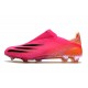 Chaussure adidas X Ghosted + FG Rose Choc Noir Orange