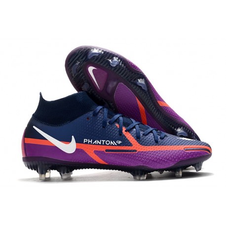 Nike Phantom GT2 DF Elite FG Bleu Marine Blanc Violet
