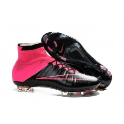 2015 Nike Mercurial Superfly 4 FG Crampons de Football Hyper Rose Noir