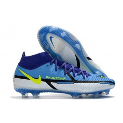 Nike Phantom GT2 DF Elite FG Sapphire Volt Gris Brouillard Bleu