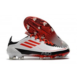 Chaussure de foot adidas F50 Ghosted Adizero FG Blanc Noir Rouge