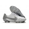 Nike Tiempo Legend 9 Elite FG Nouvel Blanc Gris