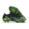 Crampons Foot Nike Phantom GT2 Elite FG Noir Platine Métallique Vert Strike