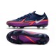 Crampons Foot Nike Phantom GT2 Elite FG Bleu Marine Blanc Violet