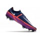 Crampons Foot Nike Phantom GT2 Elite FG Bleu Marine Blanc Violet
