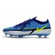 Crampons Foot Nike Phantom GT2 Elite FG Sapphire Volt Gris Brouillard Bleu