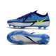 Crampons Foot Nike Phantom GT2 Elite FG Sapphire Volt Gris Brouillard Bleu