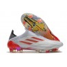 adidas X Speedflow+ FG Neuf Blanc Acier Métallique Rouge Solaire