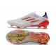 adidas X Speedflow+ FG Neuf Blanc Acier Métallique Rouge Solaire
