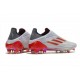adidas X Speedflow+ FG Neuf Blanc Acier Métallique Rouge Solaire