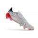 adidas X Speedflow+ FG Neuf Blanc Acier Métallique Rouge Solaire