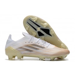 Chaussures adidas X Speedflow.1 FG Blanc Noir Mélange Or Métallique