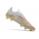 Chaussures adidas X Speedflow.1 FG Blanc Noir Mélange Or Métallique