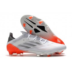 Chaussure adidas X Speedflow.1 FG Blanc Acier Métallique Rouge Solaire