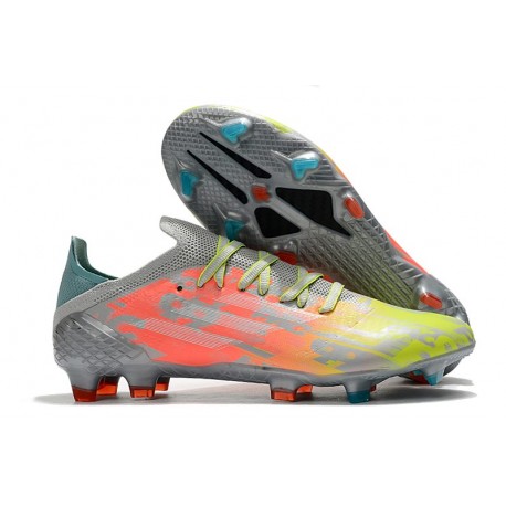 Chaussure adidas X Speedflow.1 FG Onix Transparent Blanc Jaune Solaire